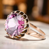 Ring Amethyst Original Vintage 14K Rose Gold Vintage craft vrc035r