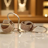 Vintage rose pink 14k 585 gold  Vintage Hoops ven149