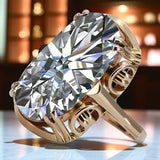 Vintage rose pink 14k gold 585 Cubic Zircon ring vrc038 Vintage