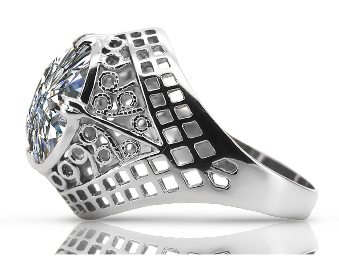 Vintage silver 925 Zircon ring vrc030s Vintage