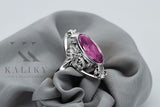 Vintage silver 925 Amethyst ring vrc014s Vintage vrc014s-am