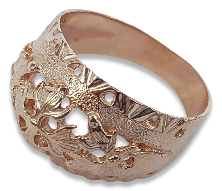 Vintage rose pink 14k 585 gold Vintage ring vrn107