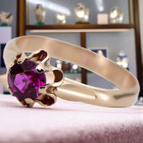 Ruby Original Vintage 14K Rose Gold Ring Vintage vrc094r vrc094r-rb
