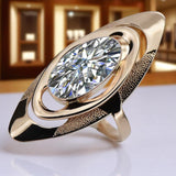 Vintage Rose 14k Gold 585 Zircon Ring vrc189 Vintage