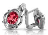 Vintage 925 Silver ruby earrings vec033s Russian Soviet style vec033s-rb