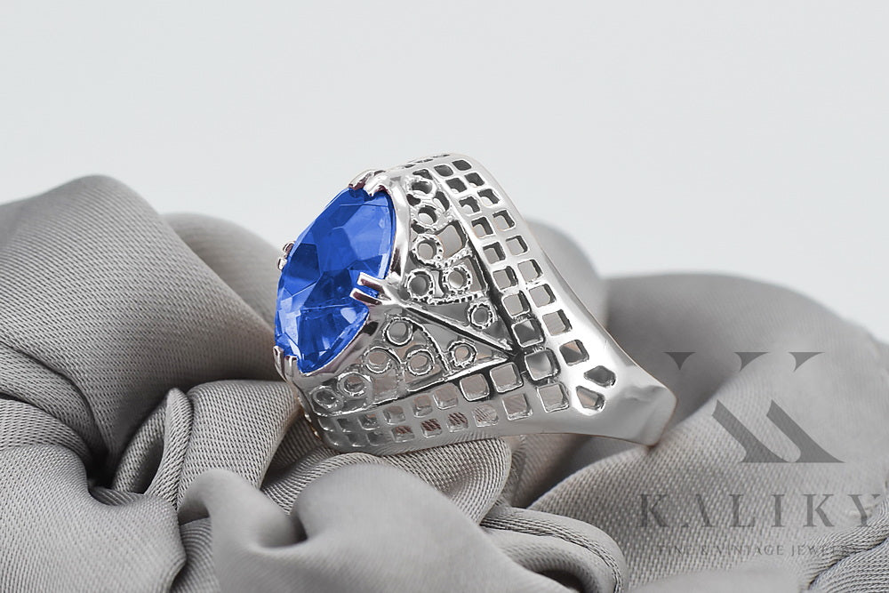 Vintage silver 925 Sapphire ring vrc030s Vintage vrc030s-sp