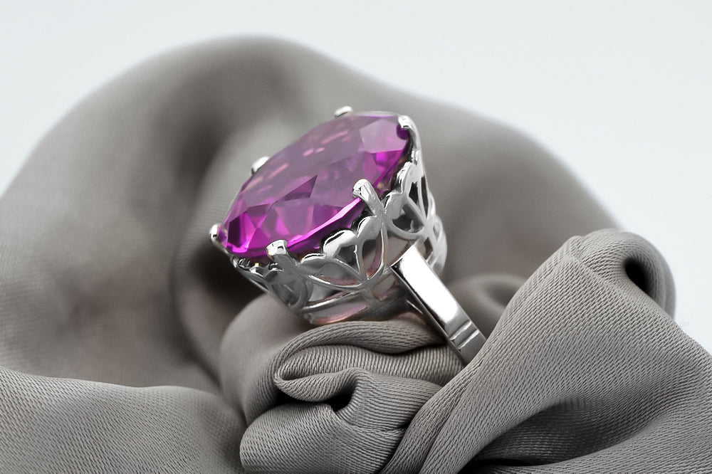Silver 925 Amethist ring vrc130s Vintage vrc130s-am