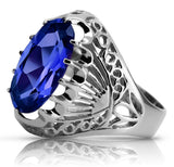 Vintage silver 925 Sapphire ring vrc020s Vintage vrc020s-sp