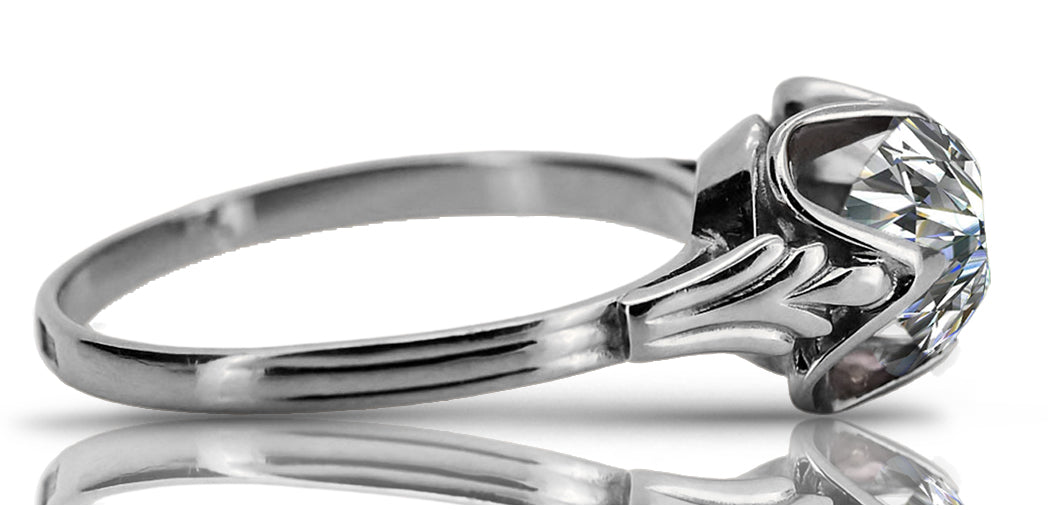 Vintage silver 925 Zircon ring vrc023s Vintage