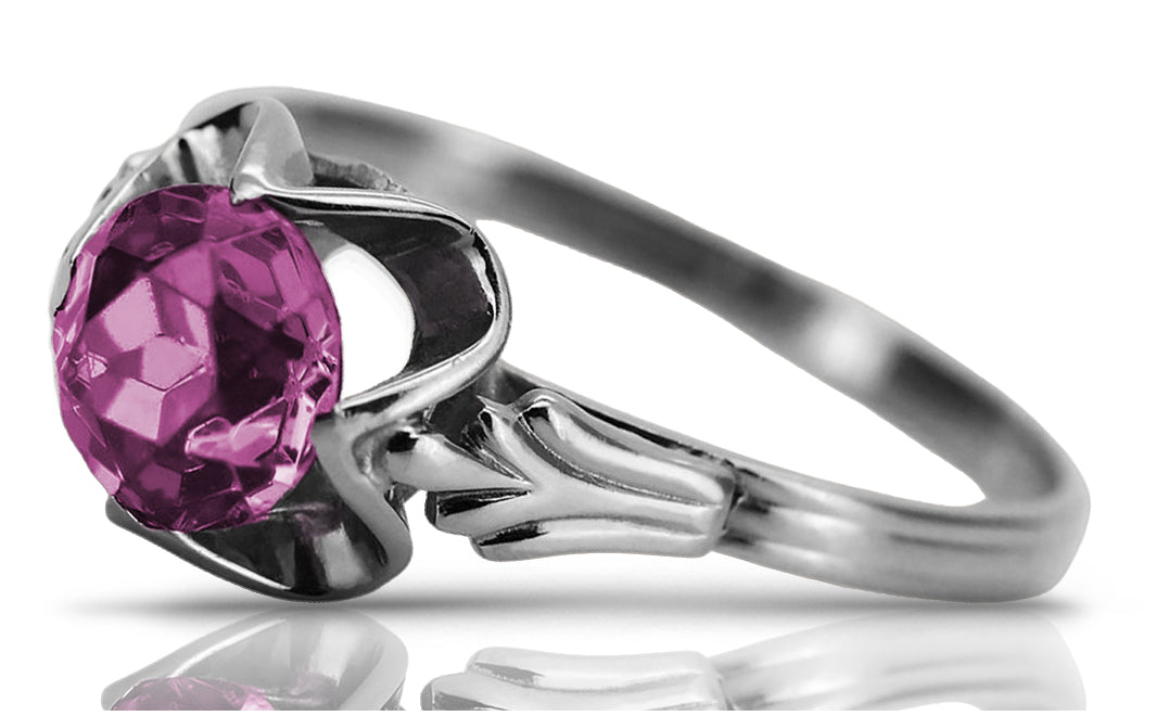 Vintage silver 925 Amethyst ring vrc023s Vintage vrc023s-am