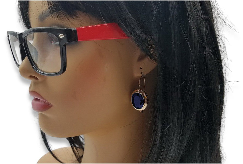 Vintage rose pink 14k 585 gold Sapphire earrings vec114 vec114r-sp