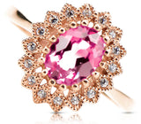 Vintage Jewlery Ring Amethyst Original Vintage 14K Rose Gold crc012r