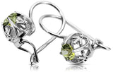 Silver 925 peridot earrings vec145s Vintage vec145s-yp