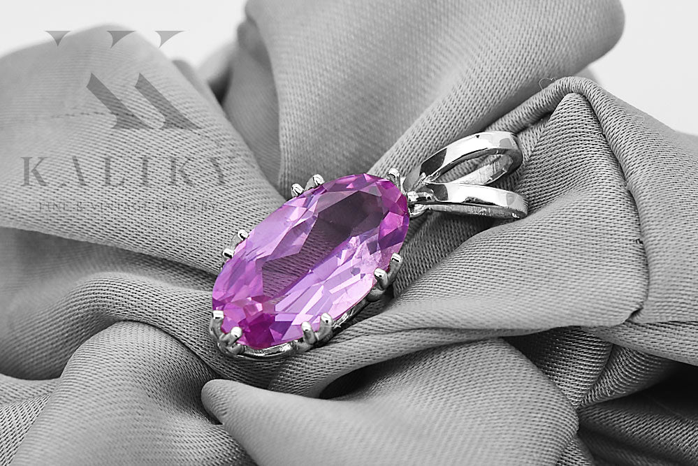 Pendant Vintage style Amethyst Original Vintage 14K Rose Gold vpc019r vpc019r-am