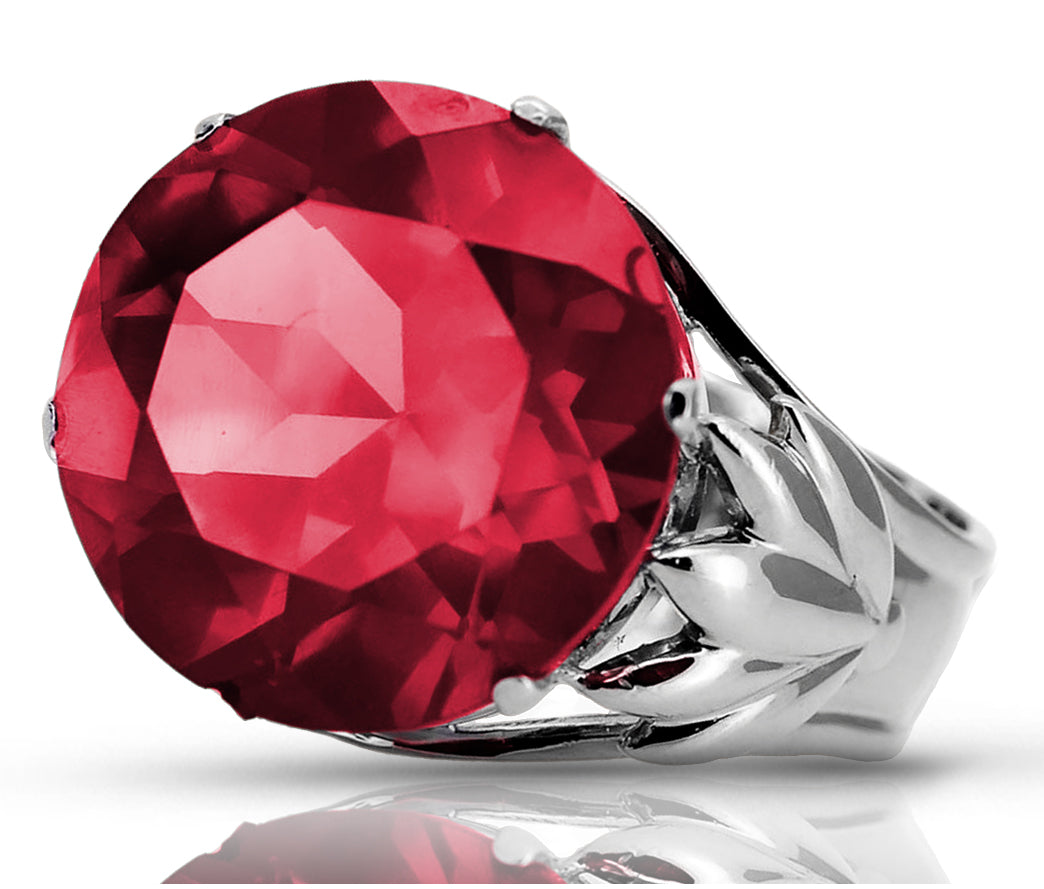 Vintage silver 925 Ruby ring vrc029s Vintage