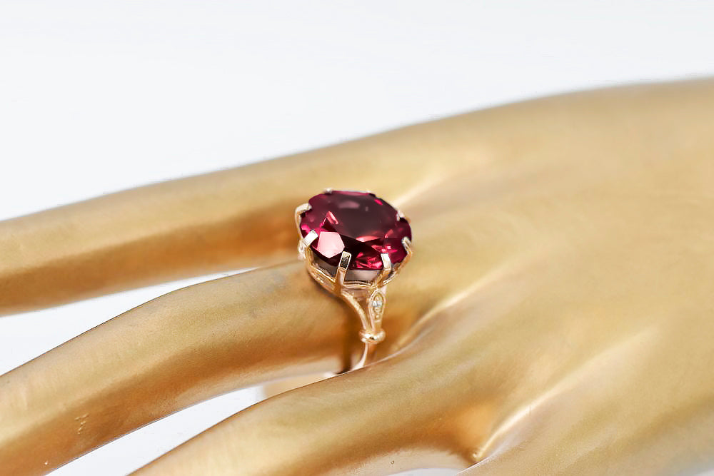 Ruby Original Vintage 14K Rose Gold Ring Vintage Jewlery vrc073 vrc073r-rb