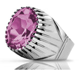 Vintage silver 925 Amethyst ring vrc048s Vintage Russian Soviet style