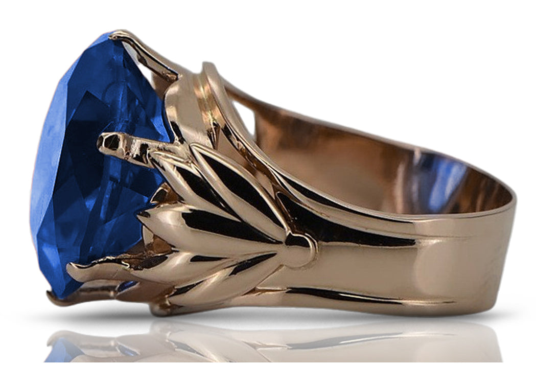 Vintage rose pink 14k gold 585 Sapphire ring vrc029 Vintage vrc029r-sp
