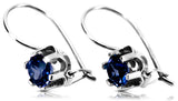 Vintage silver 925 Sapphire earrings vec019s Russian Soviet style vec019s-sp
