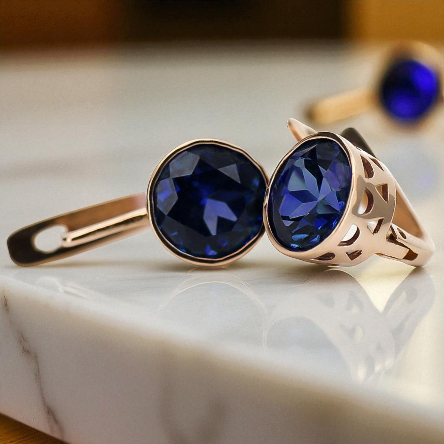 Vintage rose pink 14k 585 gold Sapphire earrings vec107