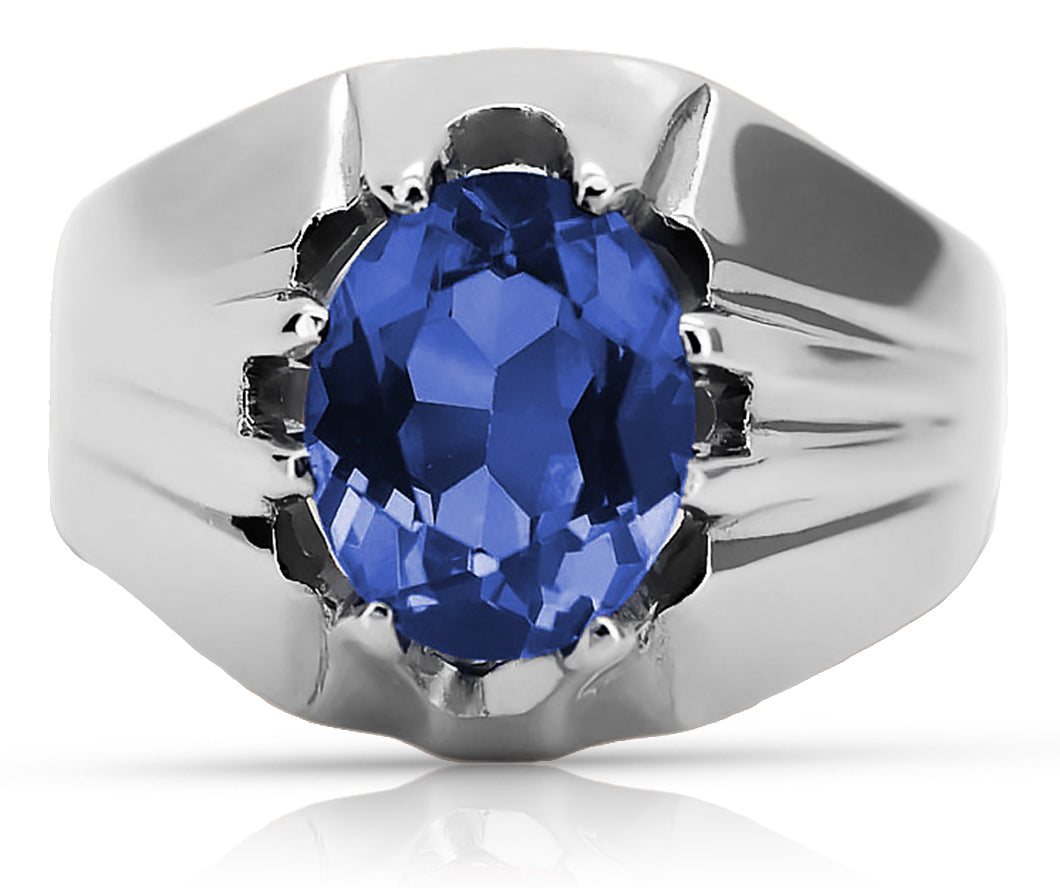 Vintage silver 925 Sapphire ring vrc016s Vintage vrc016s-sp