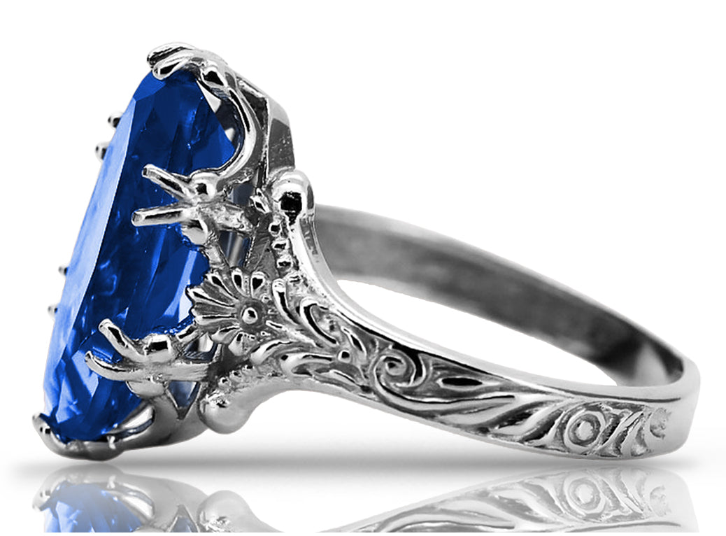 Vintage silver 925 Sapphire ring vrc084s Vintage vrc084s-sp