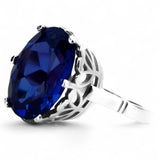 Silver 925 Sapphire ring vrc130s Vintage