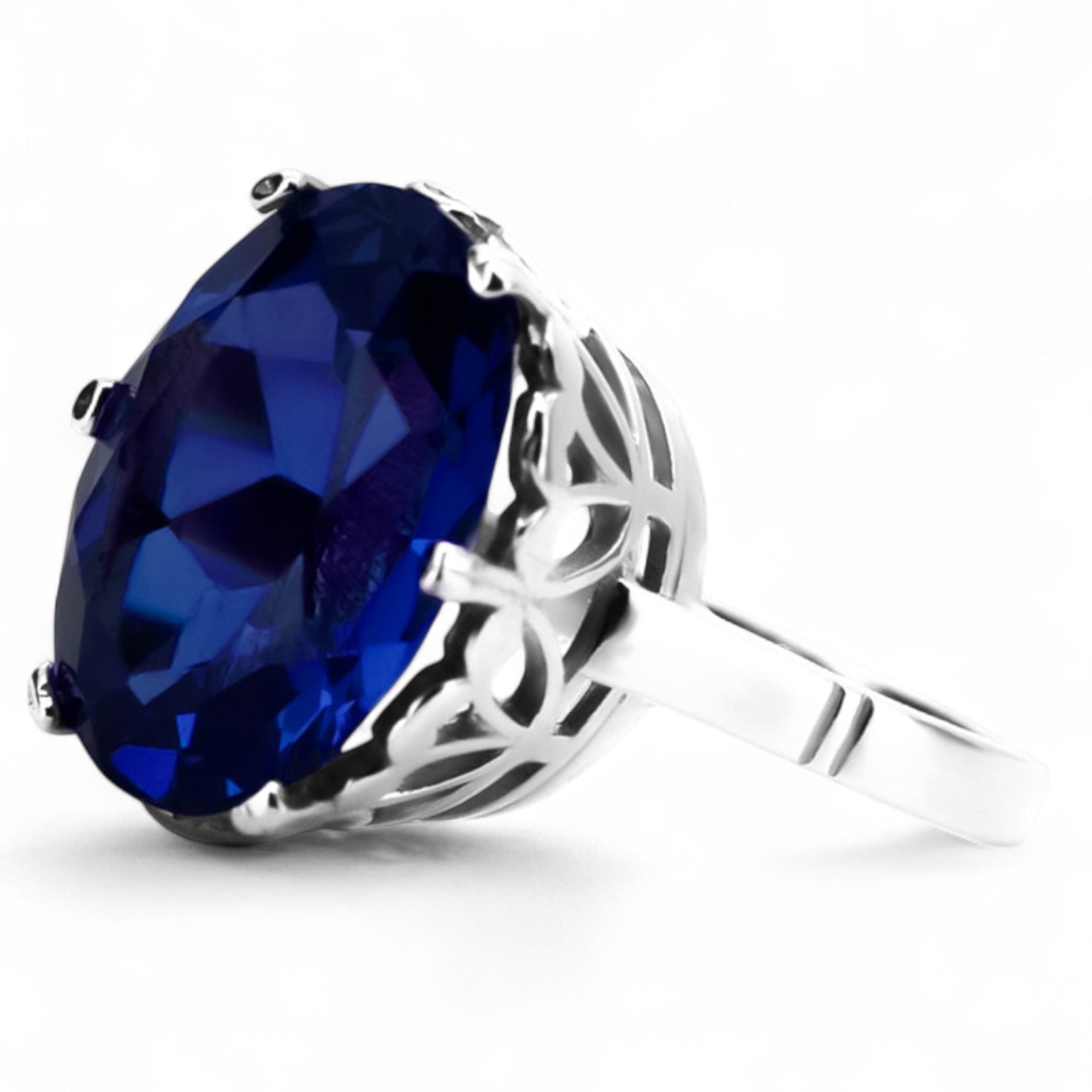 Silver 925 Sapphire ring vrc130s Vintage