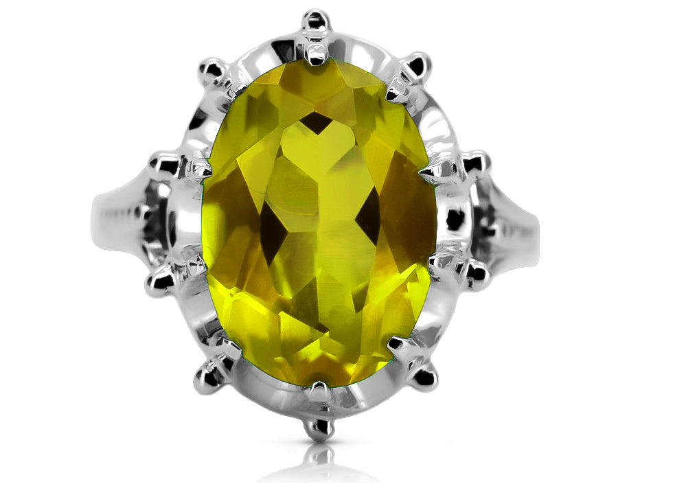 Silver 925 Peridot ring vrc079s Vintage vrc079s-yp