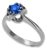 Vintage silver 925 Sapphire ring vrc348s Vintage vrc348s-sp