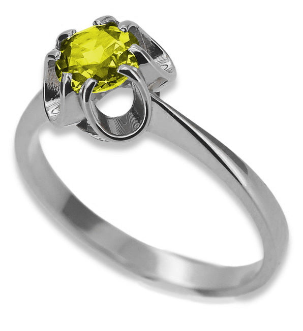 Vintage silver 925 Peridot ring vrc348s Vintage