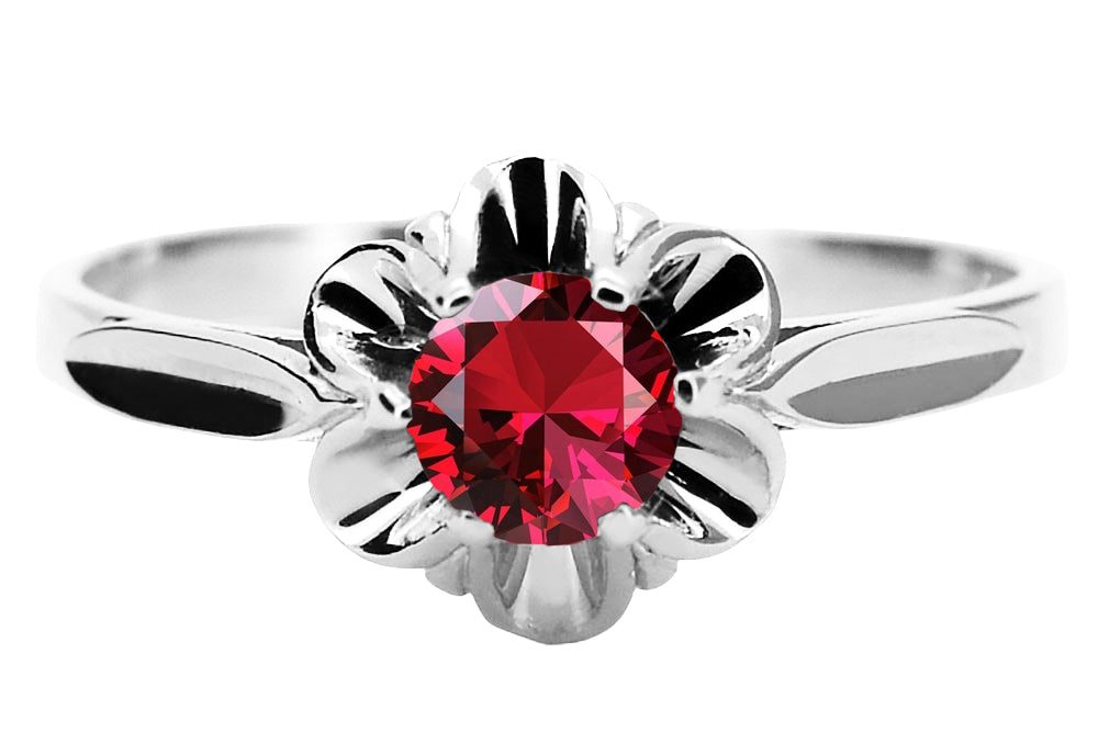 Sterling silver 925 Ruby Ring Vintage craft vrc004s vrc004s-rb
