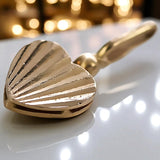 Vintage rose pink 14k 585 gold  Vintage heart pendant vpn070
