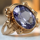 Ring Vintage craft Alexandrite Original Vintage 14K Rose Gold vrc100r