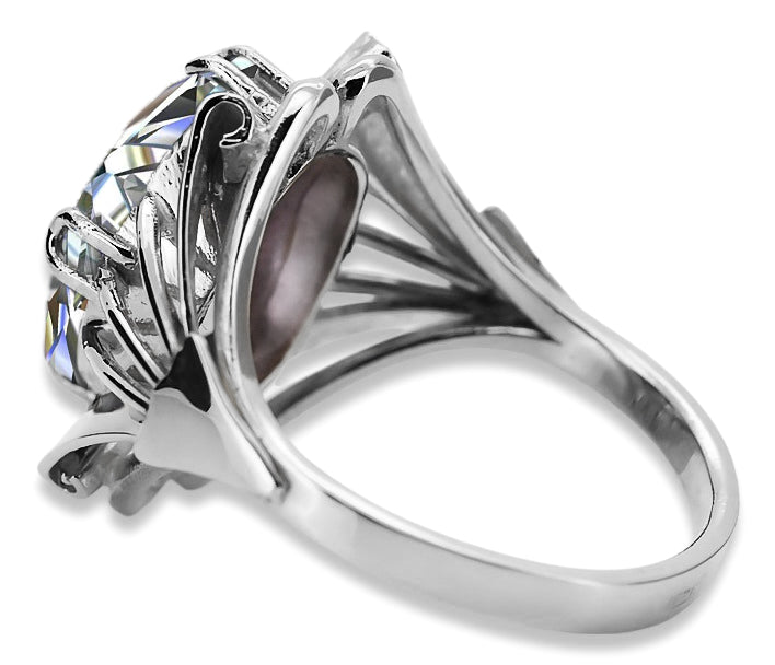 Vintage silver 925 Cubic Zircon ring vrc015s Vintage