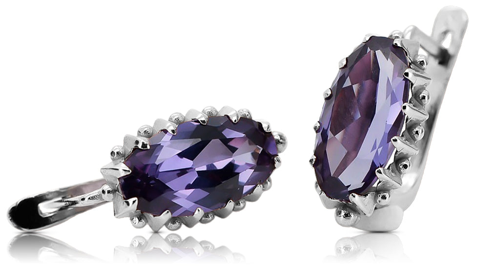 Silver 925 Vintage alexandrite earrings vec174s vec174s-ax