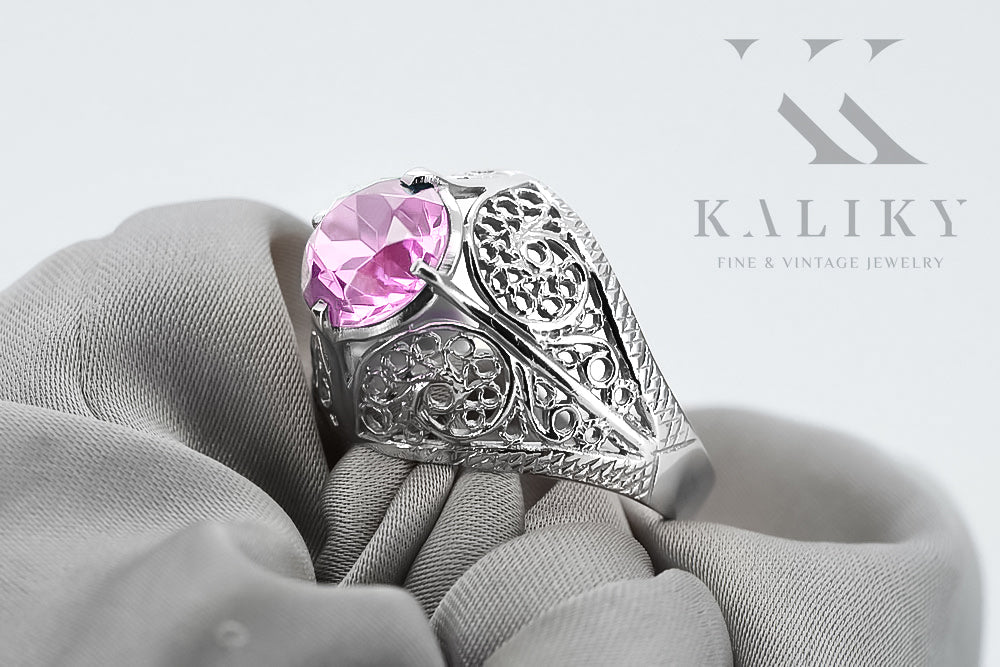 Silver 925 Amethist ring vrc026s Vintage