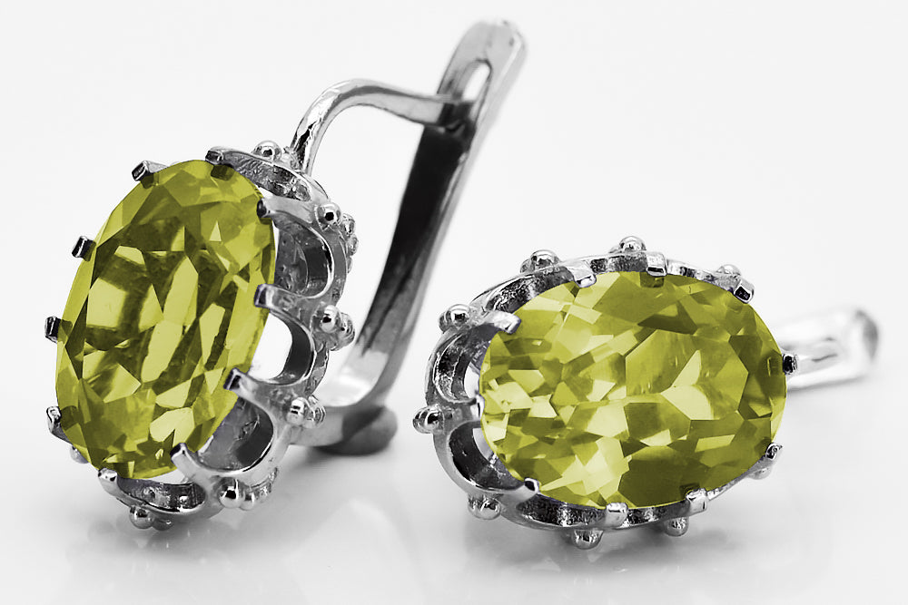 Vintage 925 Silver peridot earrings vec079s Vintage vec079s-yp
