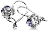 Silver 925 aleksandryte earrings vec145s Vintage vec145s-ax