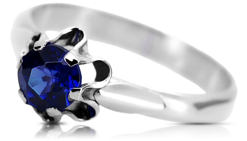 Ring Vintage Jewlery Sapphire Sterling silver 925 vrc094s vrc094s-sp