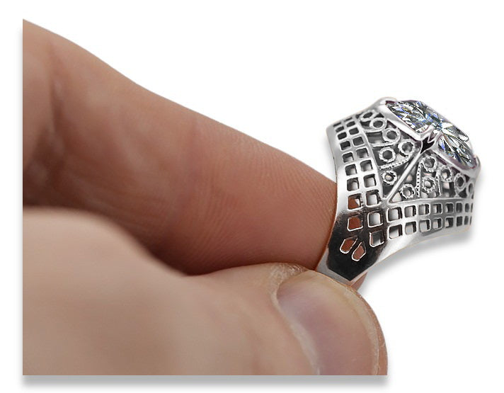 Vintage silver 925 Zircon ring vrc030s Vintage vrc030s-zi
