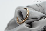 Vintage rose pink 14k 585 gold Vintage wedding ring band vwr001