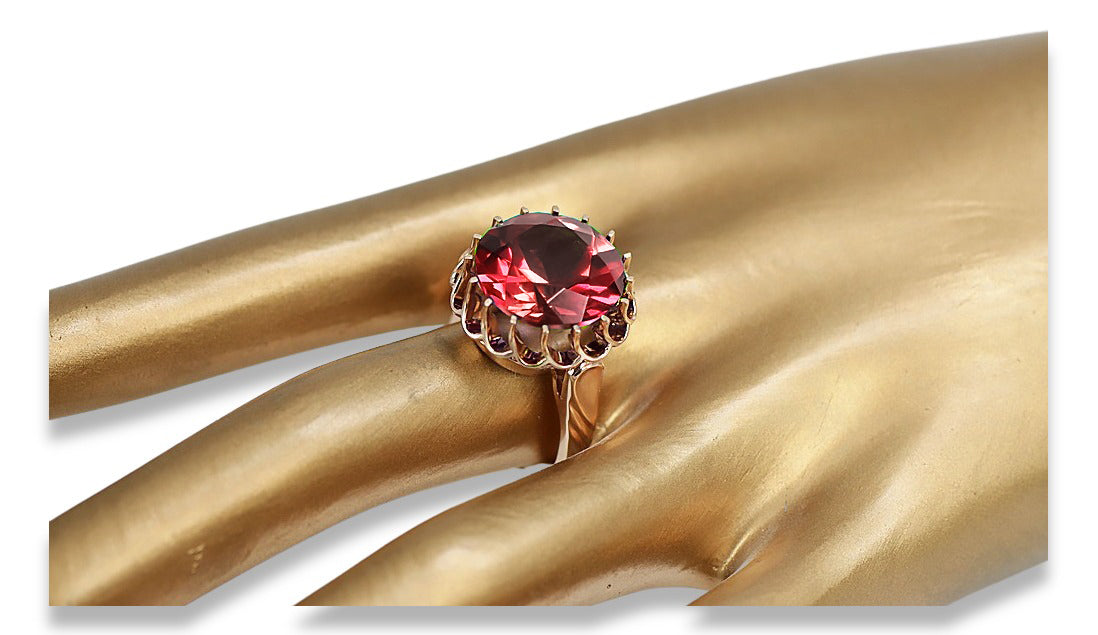 Ruby Original Vintage 14K Rose Gold Ring Vintage style vrc035r vrc035r-rb