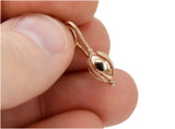 Vintage rose pink 14k 585 gold Vintage leaf earrings ven069