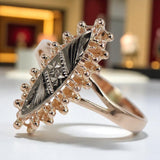 Vintage rose pink 14k 585 gold Vintage ring vrn034