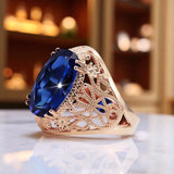 Vintage Ring Sapphire Original Vintage 14K Rose Gold vrc074r