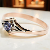Ring Alexandrite Original Vintage 14K Rose Gold Vintage style vrc351r