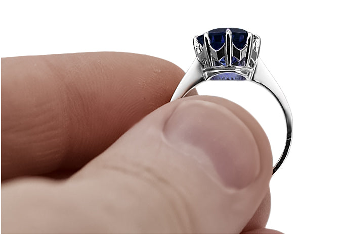 Ring Sapphire Sterling silver 925 Vintage Jewlery vrc157s vrc157s-sp