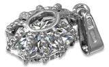 Sterling silver 925 Zircon Pendant Vintage style vpc008s vpc008s-zi