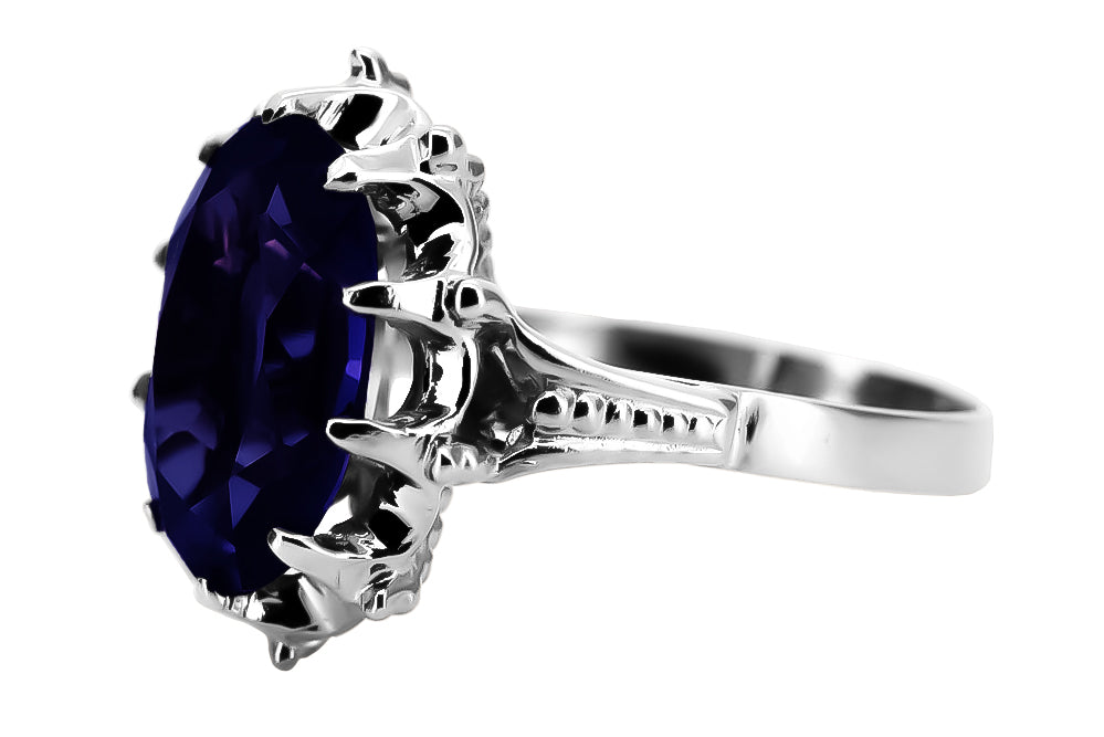 Silver 925 Sapphire ring vrc079s Vintage vrc079s-sp